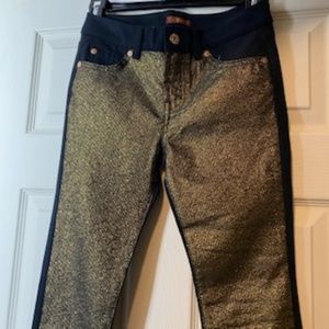 Girls Size 12 - gold/black 7 for all mankind jeans